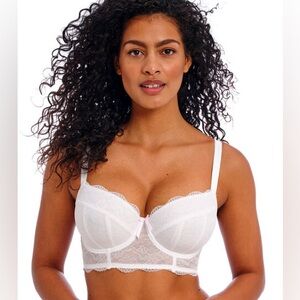 Freya Fancies Underwire Longline Bra - White - 30H